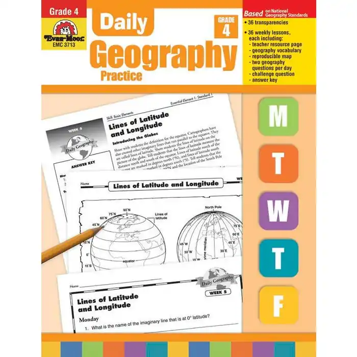 Evan-Moor Daily Geography Practice, Grade 4 Price Cut